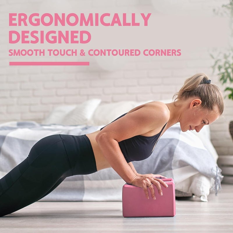 MBKHFLL Yoga Block - Supportive Latex-Free Eva Foam - Soft Non-Slip Surface with Beveled Edges for Yoga, Pilates, Meditation - Yoga Accessories for Stability, Balance, Deepen Stretches - Image 5